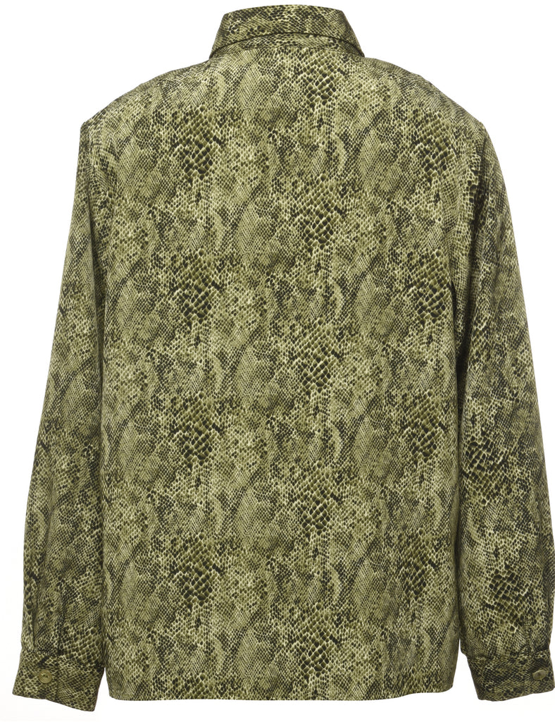 Snakeskin Print Blouse - L