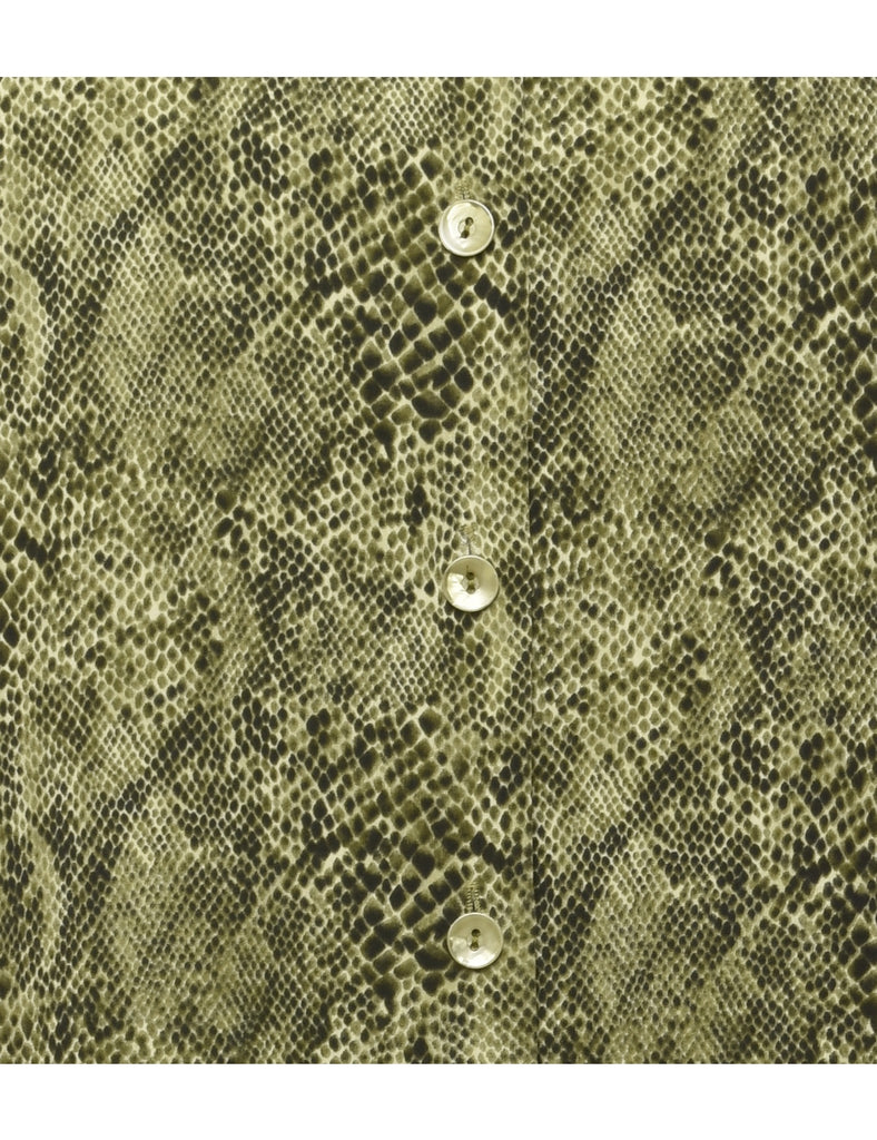 Snakeskin Print Blouse - L
