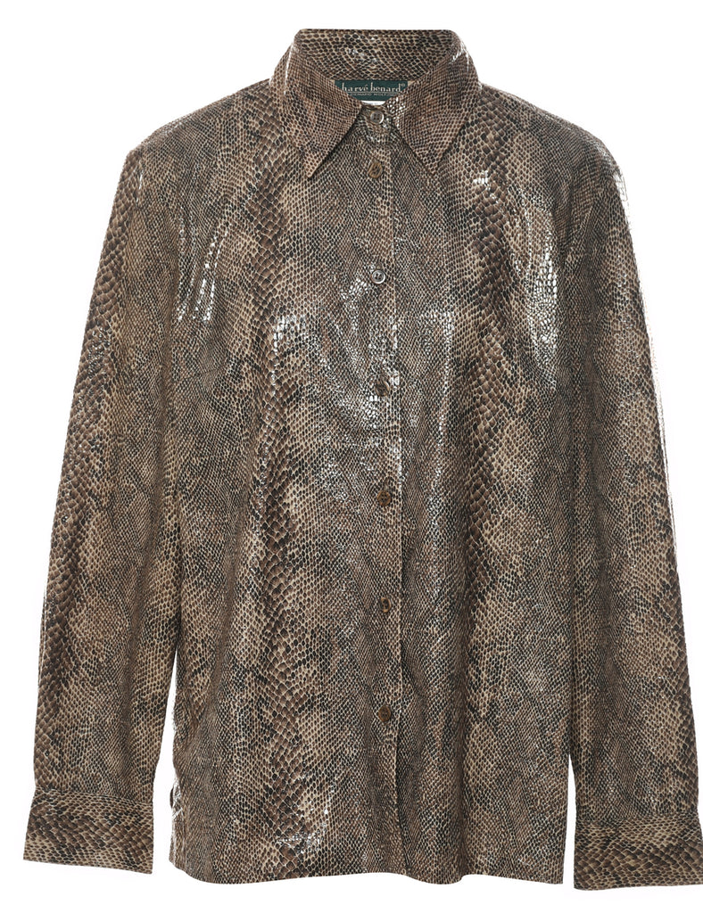 Snakeskin Print Shirt - M