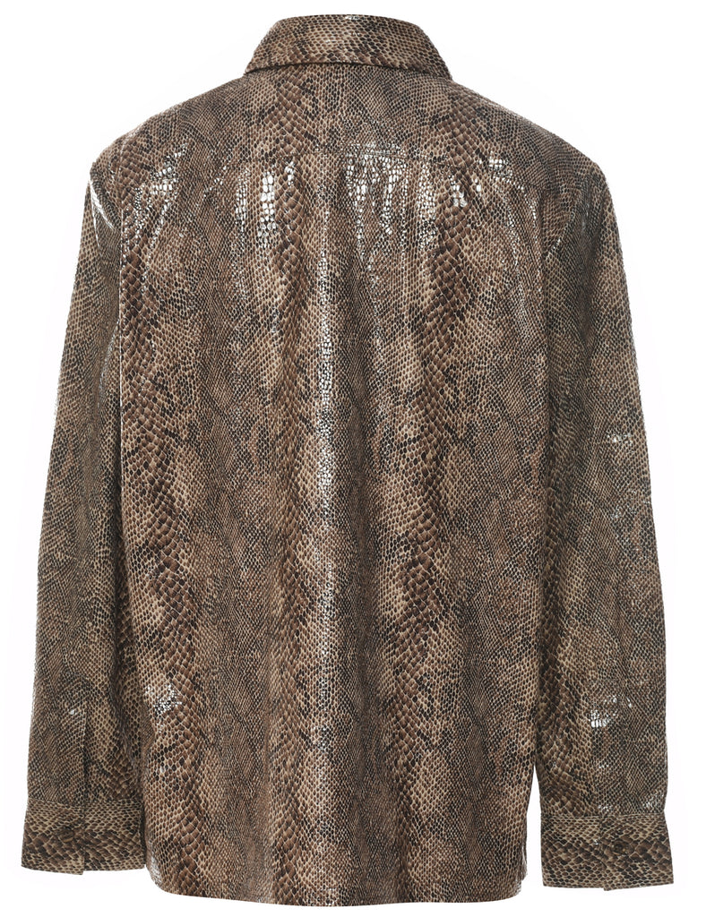 Snakeskin Print Shirt - M