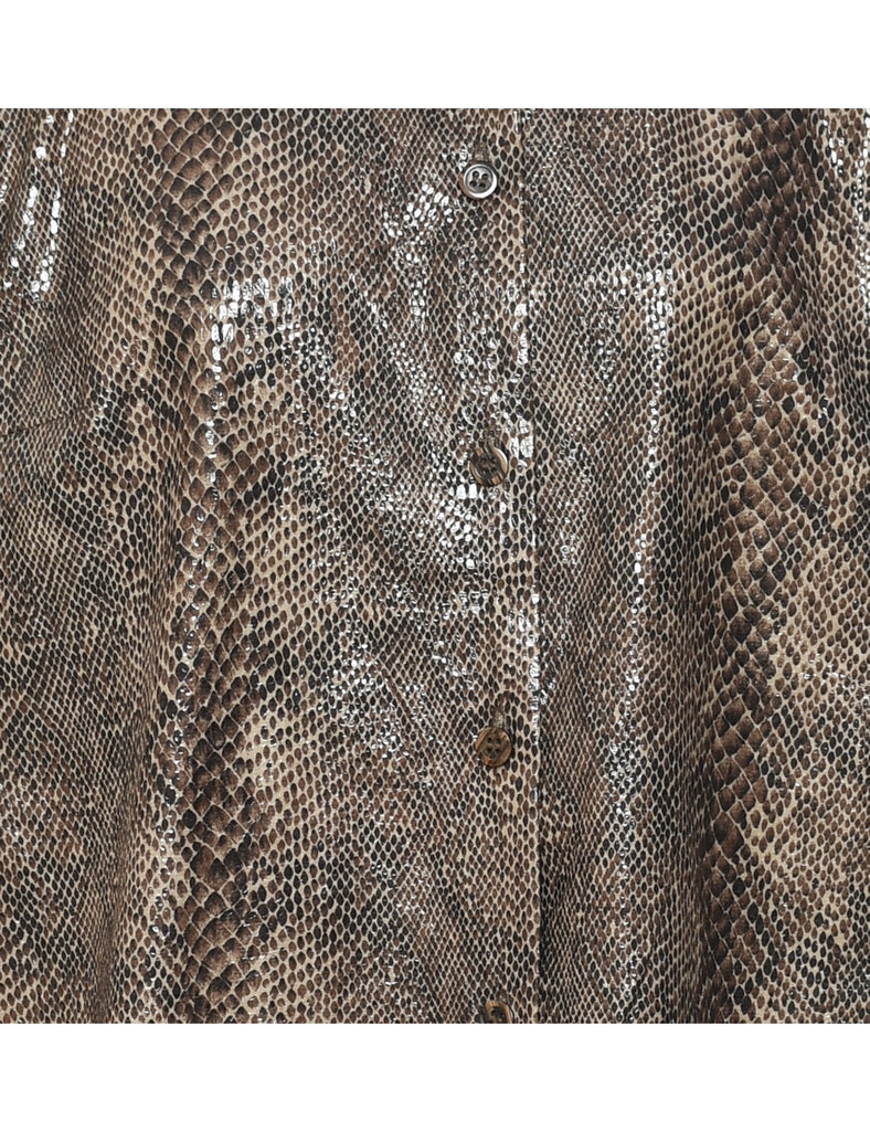 Snakeskin Print Shirt - M