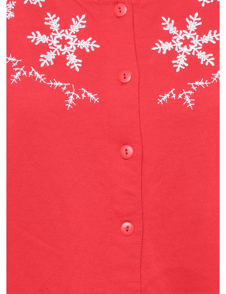 Snowfall Design Christmas Sweatshirt - M