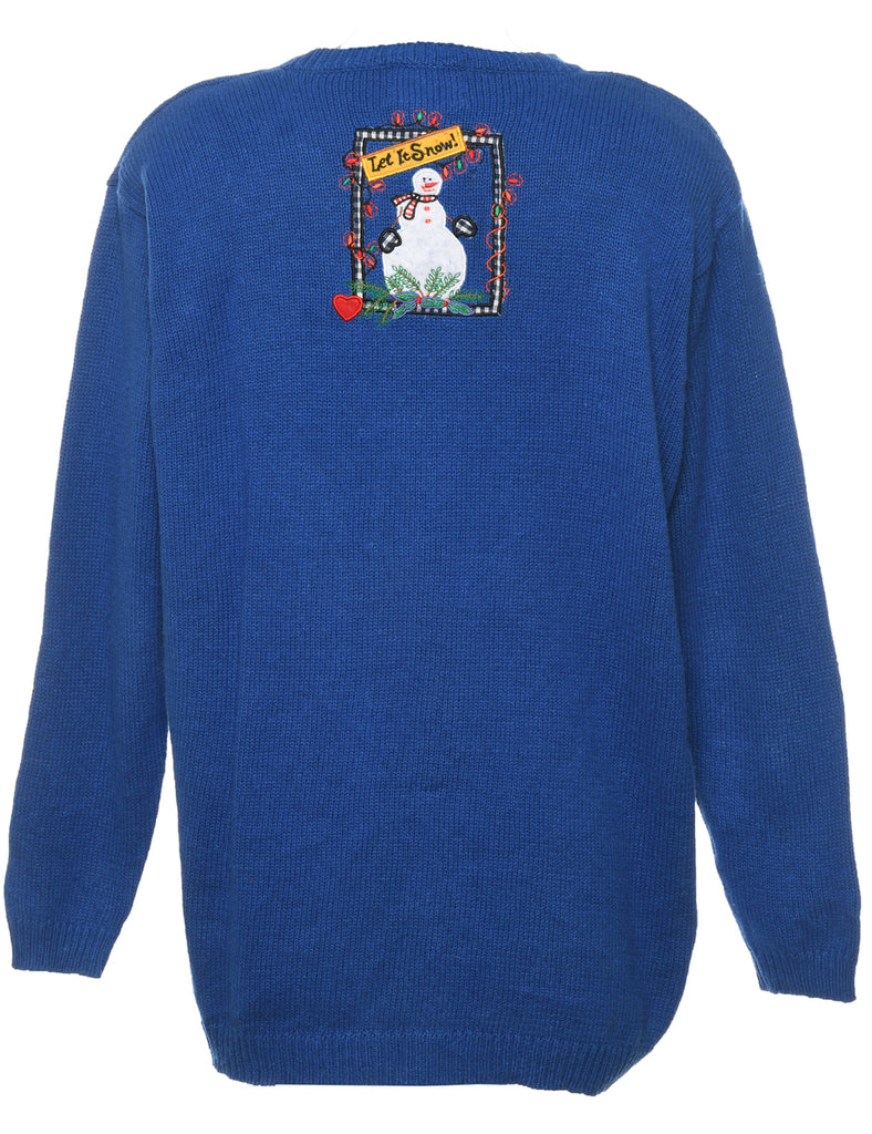 Snowman Christmas Cardigan - M