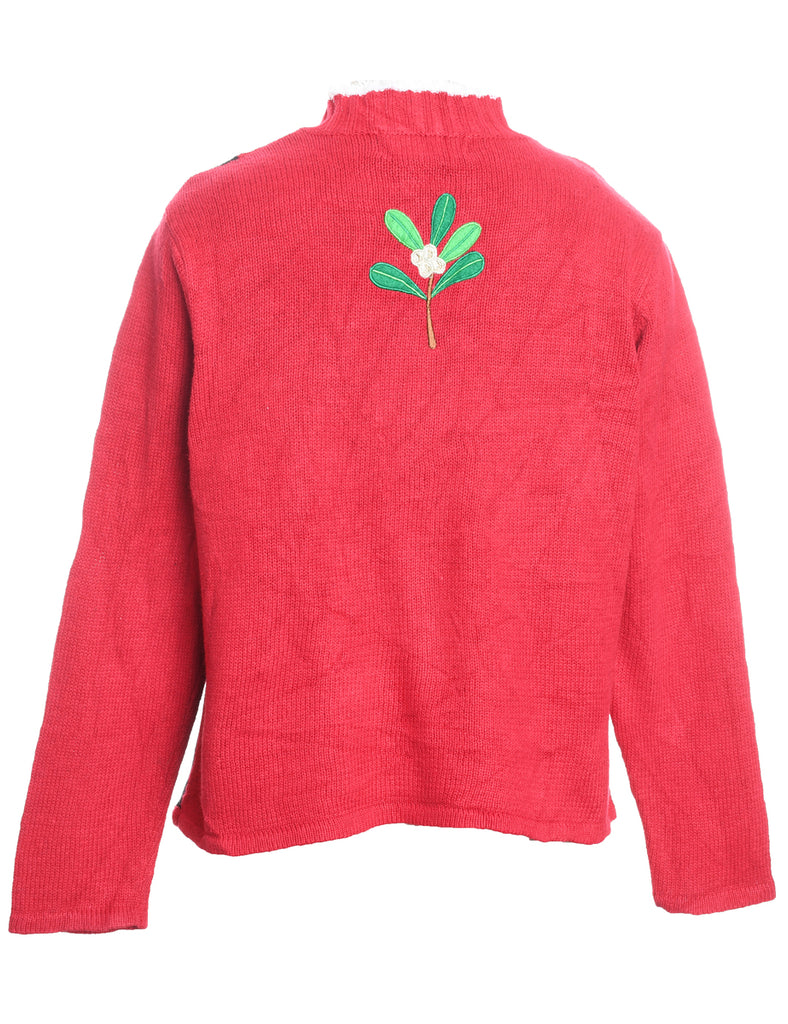 Snowman Christmas Cardigan - L