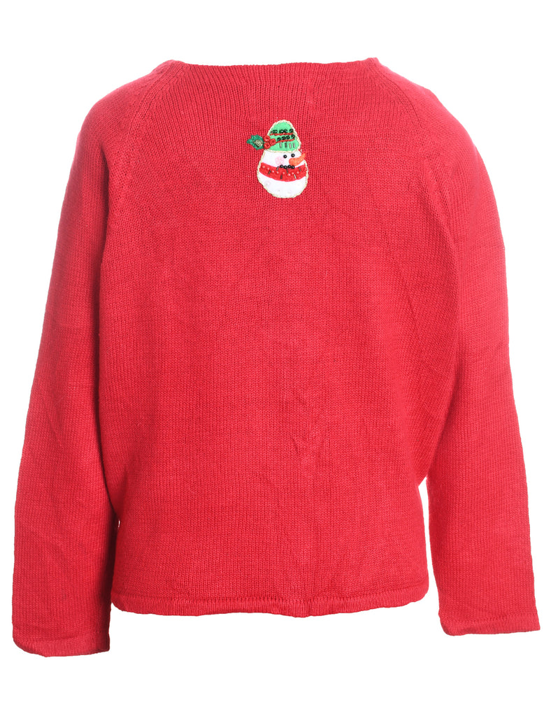 Snowman Christmas Cardigan - M