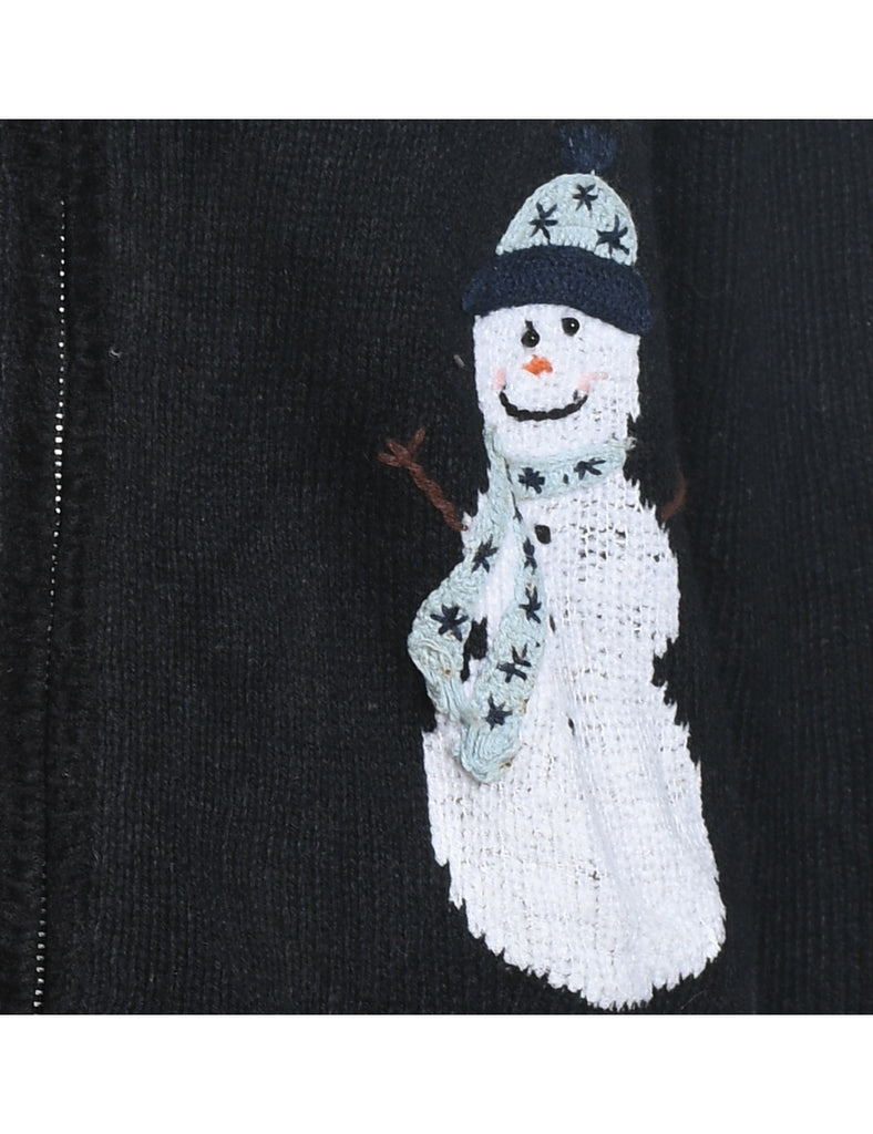 Snowman Christmas Cardigan - M