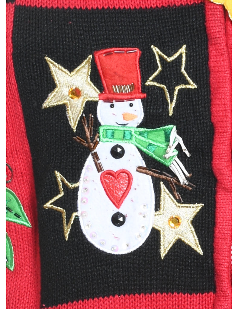 Snowman Christmas Cardigan - M