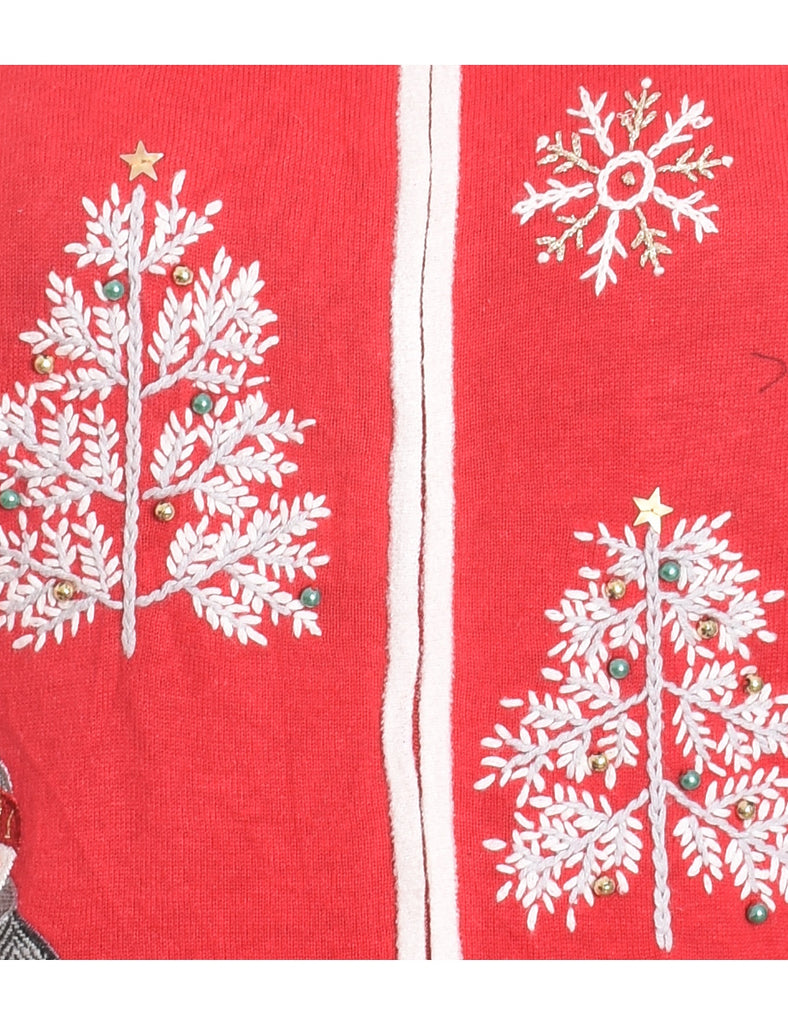Snowman Christmas Cardigan - M