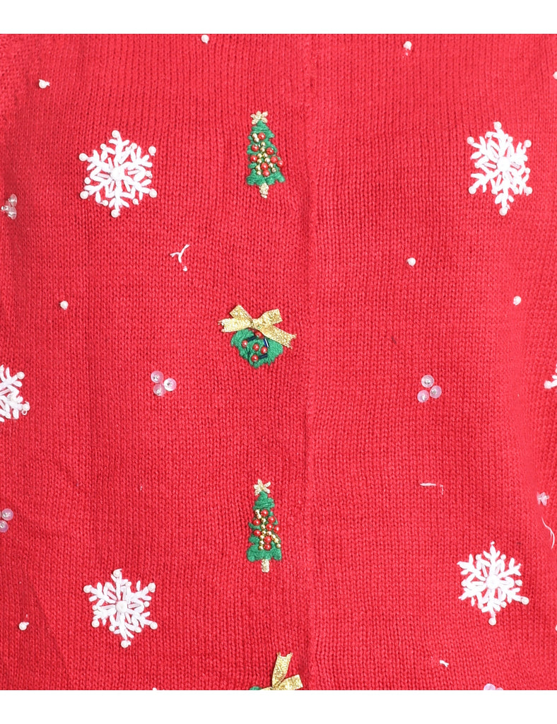 Snowman Christmas Cardigan - M