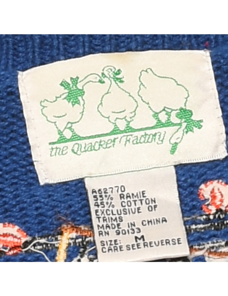 Snowman Christmas Cardigan - M