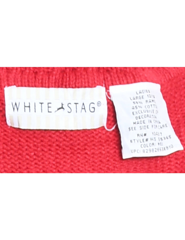 Snowman Christmas Cardigan - L