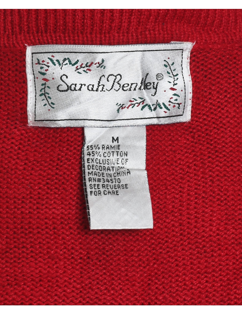 Snowman Christmas Cardigan - M