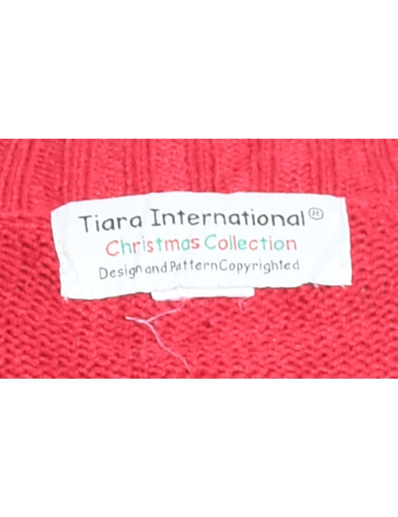 Snowman Christmas Cardigan - L