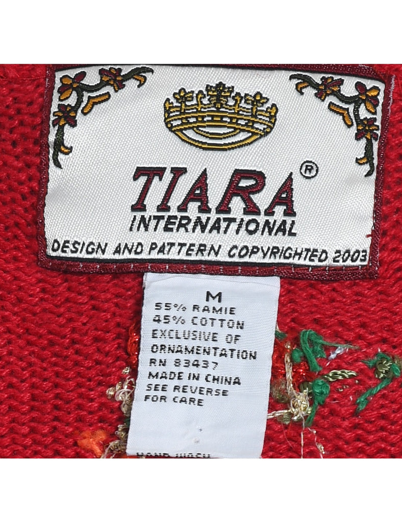 Snowman Christmas Cardigan - M