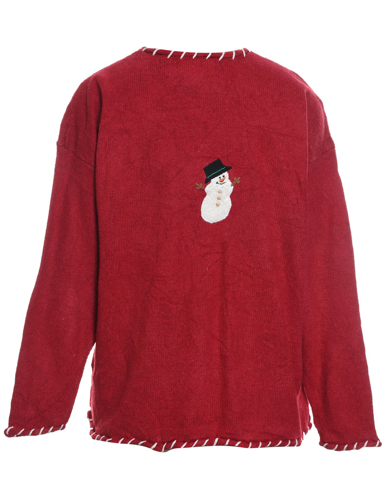 Snowman Christmas Jumper - M