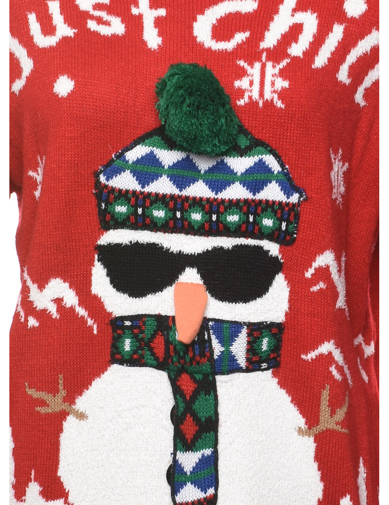 Snowman Christmas Jumper - L