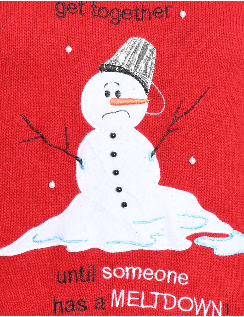 Snowman Christmas Jumper - M