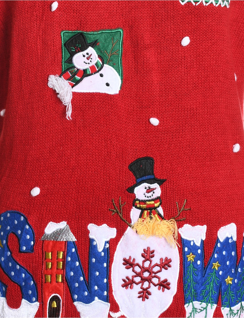 Snowman Christmas Jumper - M