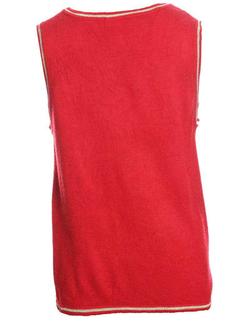 Snowman Christmas Sweater Vest - M