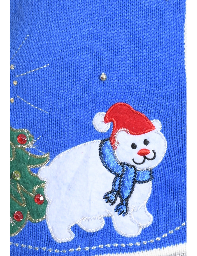 Snowman Christmas Sweater Vest - M