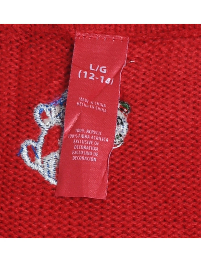 Snowman Christmas Sweater Vest - L