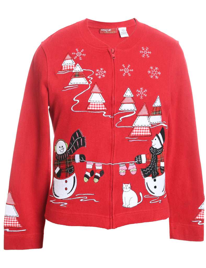Snowman Christmas Sweatshirt - M