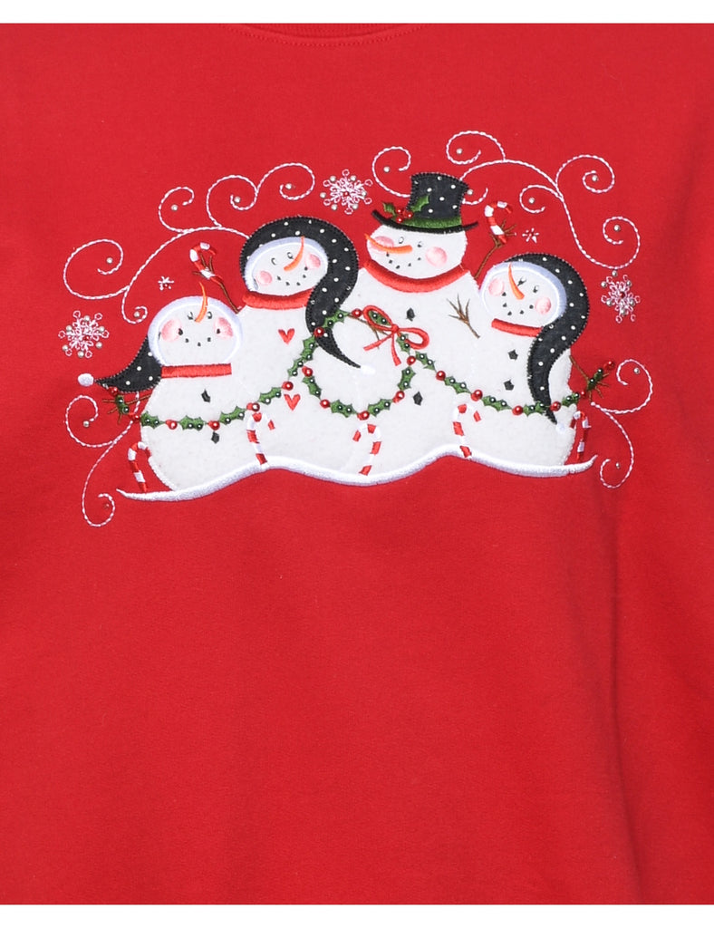 Snowman Christmas Sweatshirt - M