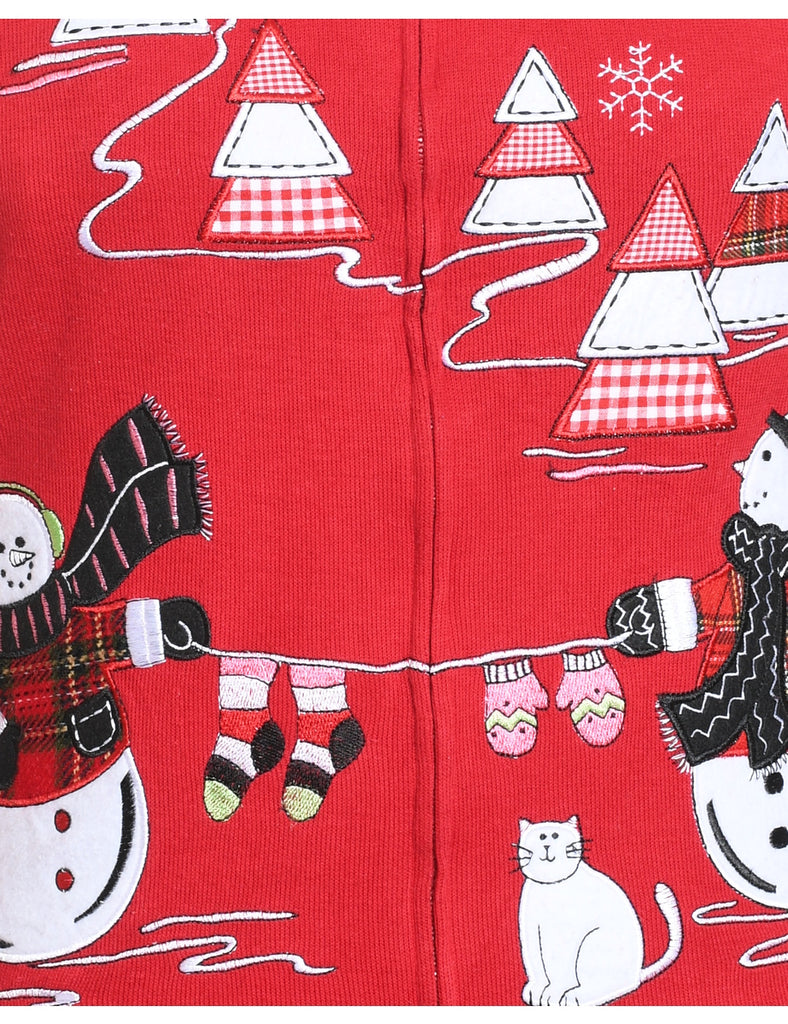 Snowman Christmas Sweatshirt - M