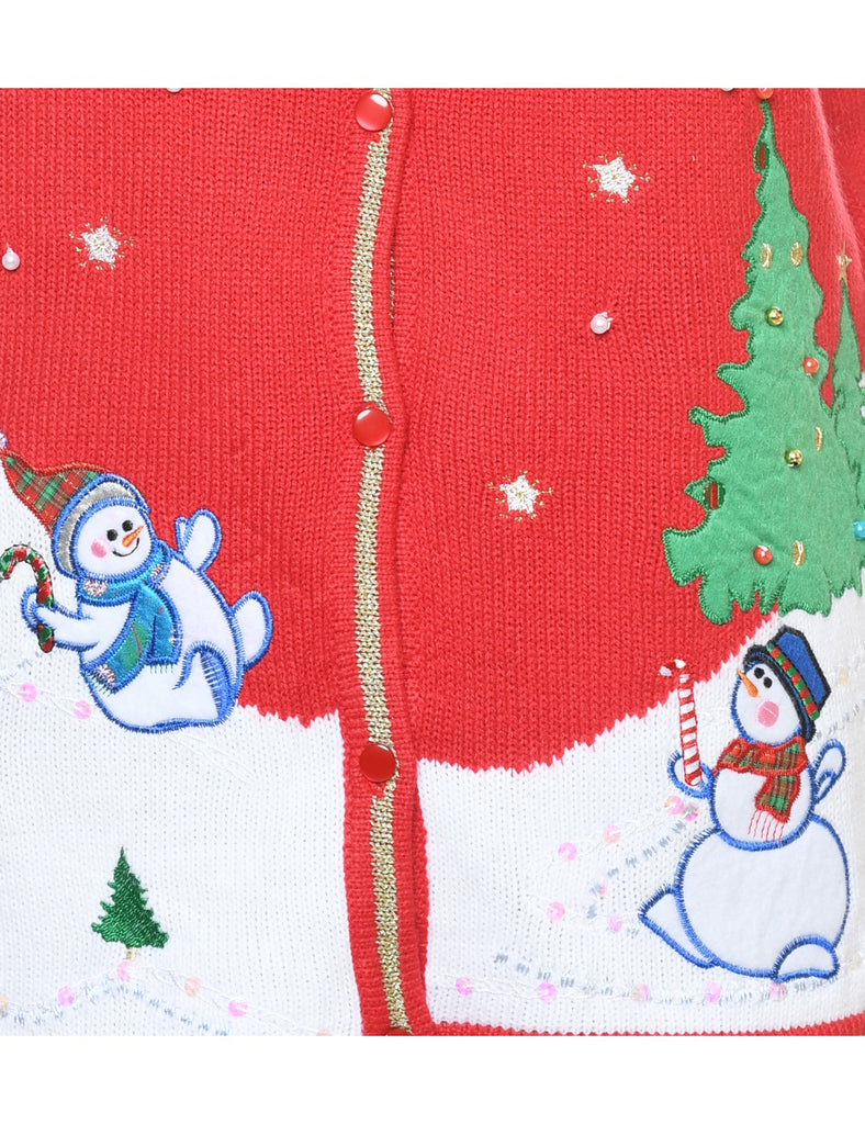 Snowman Christmas Vest - M
