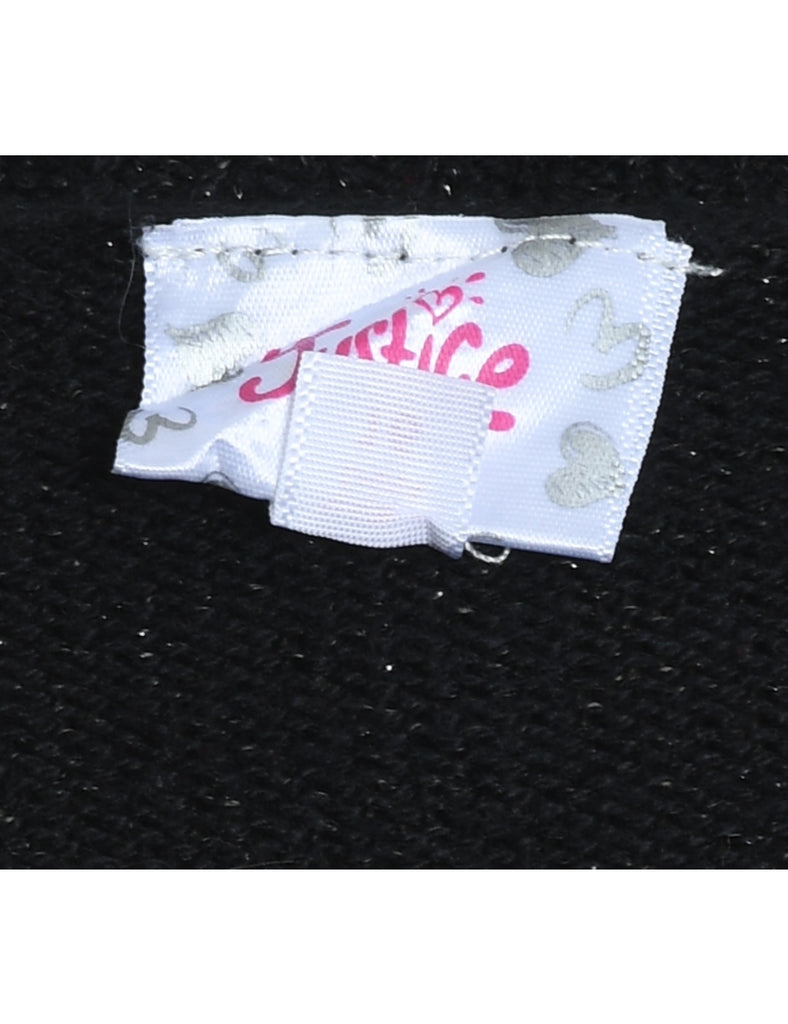 Snowman Design Black Knit Christmas Jumper - M