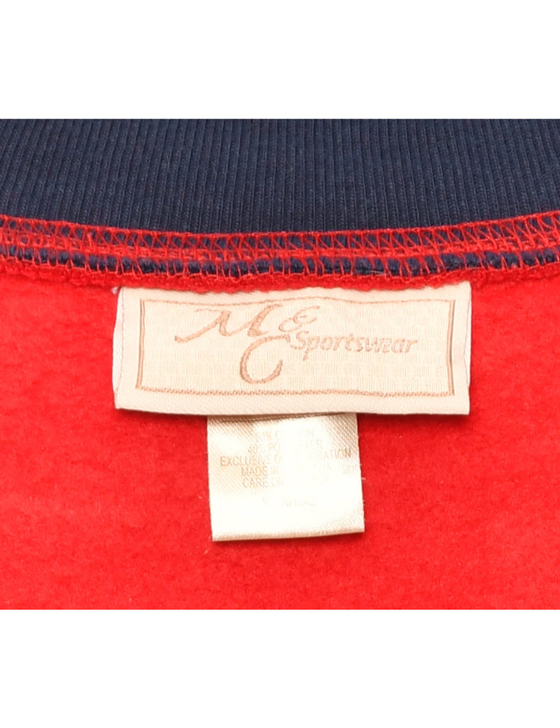 Snowman Red Christmas Sweatshirt - XL