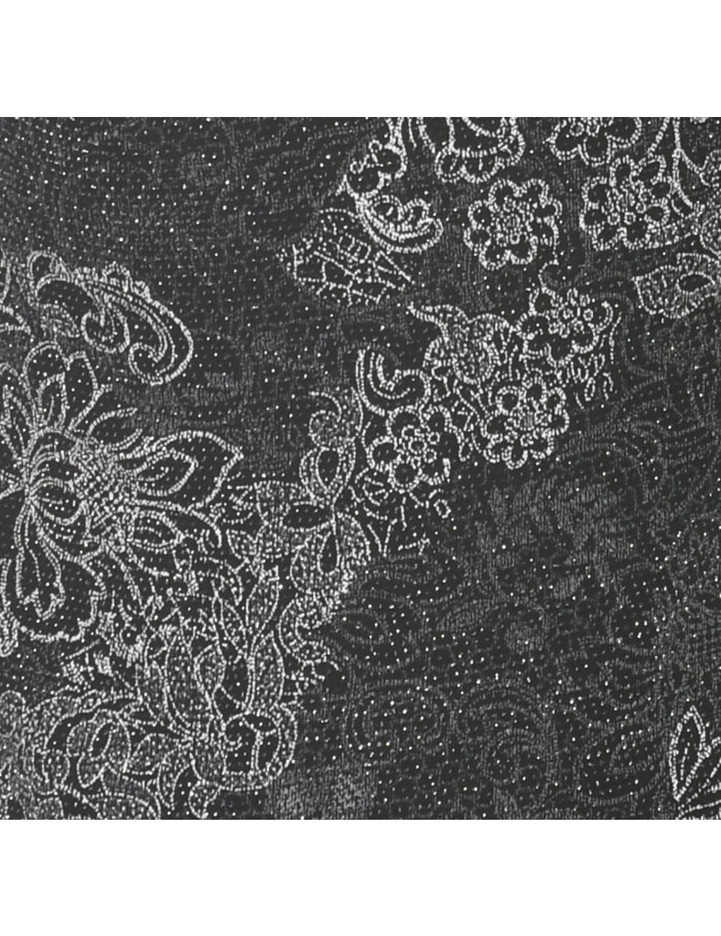 Sparkly Black Evening Top - M