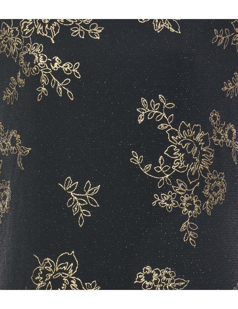 Sparkly Black Evening Top - M