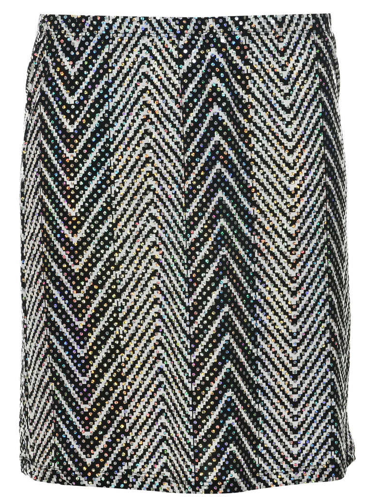 Sparkly Finish Midi Skirt - S