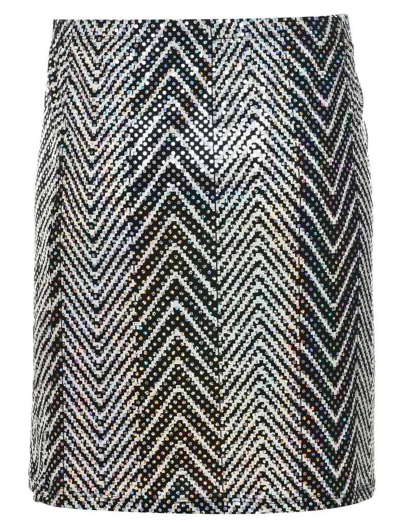 Sparkly Finish Midi Skirt - S
