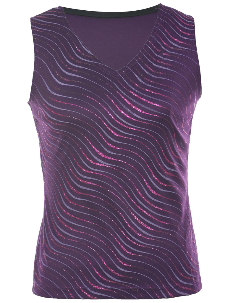 Sparkly Purple Evening Top - S