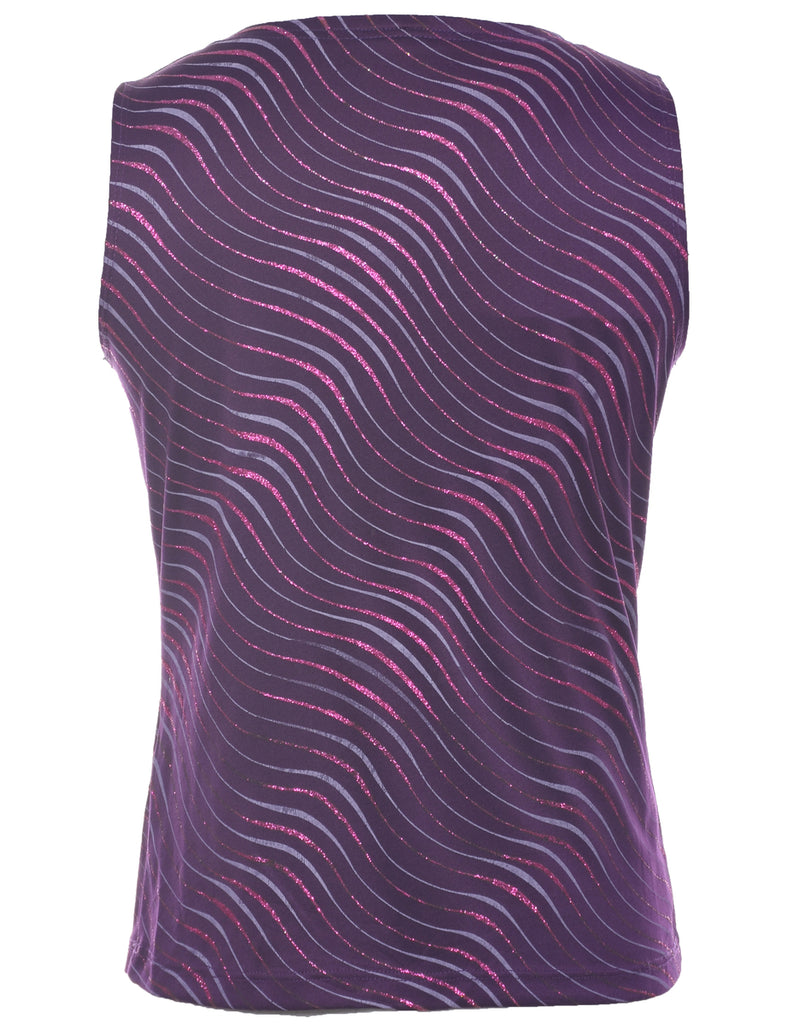 Sparkly Purple Evening Top - S