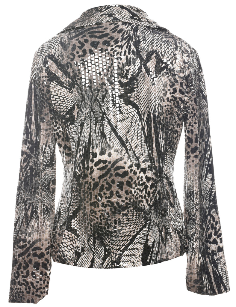 Sparkly Y2K Snakeskin Evening Jacket - M