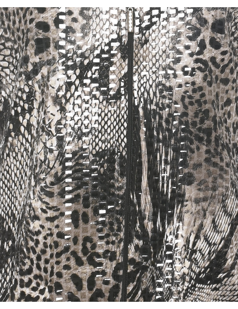 Sparkly Y2K Snakeskin Evening Jacket - M