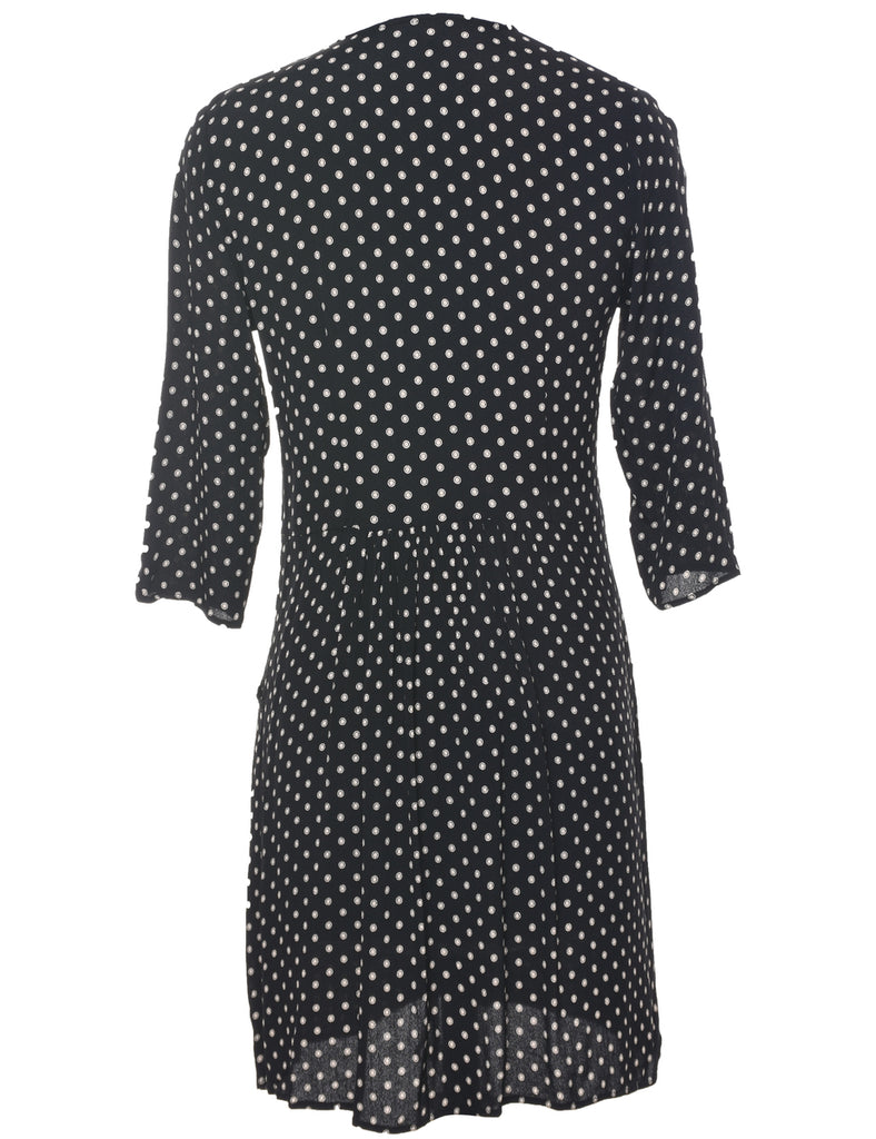 Spots Black Dress - S