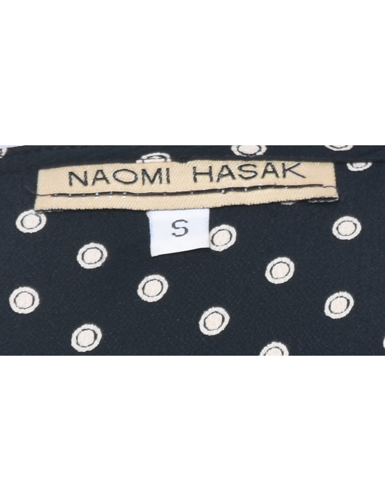 Spots Black Dress - S