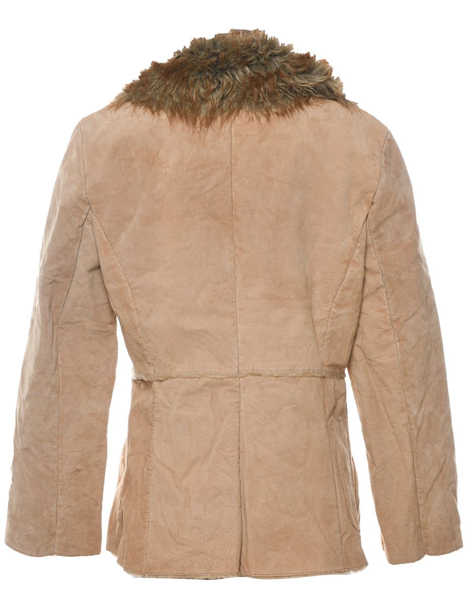 Women s St John s Bay St John s Bay Suede Jacket Brown M Beyond Retro
