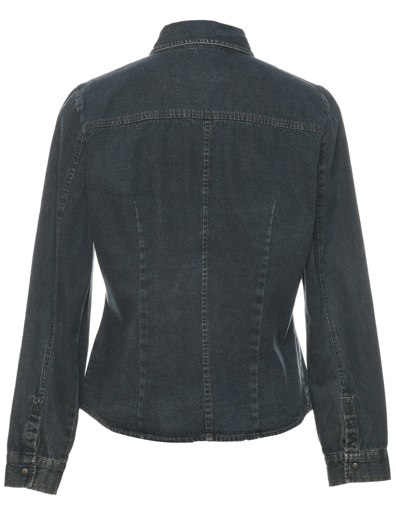 Stone Wash Denim Shirt - M