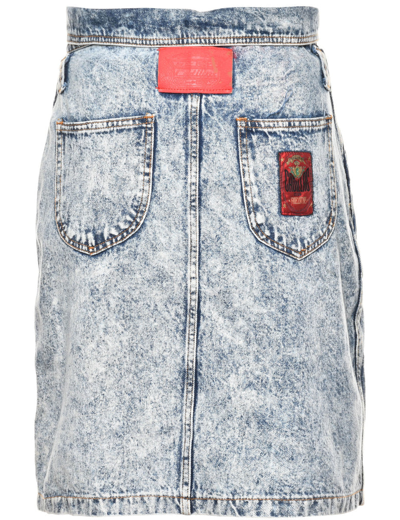 Stone Wash Denim Skirt - M