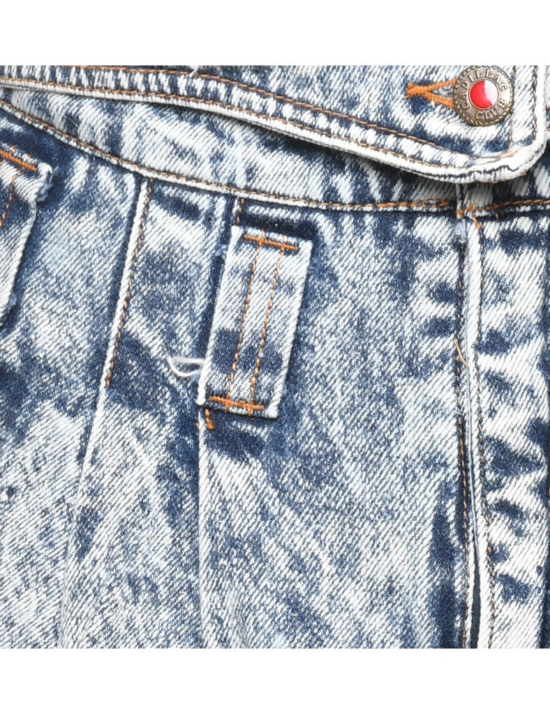 Stone Wash Denim Skirt - M
