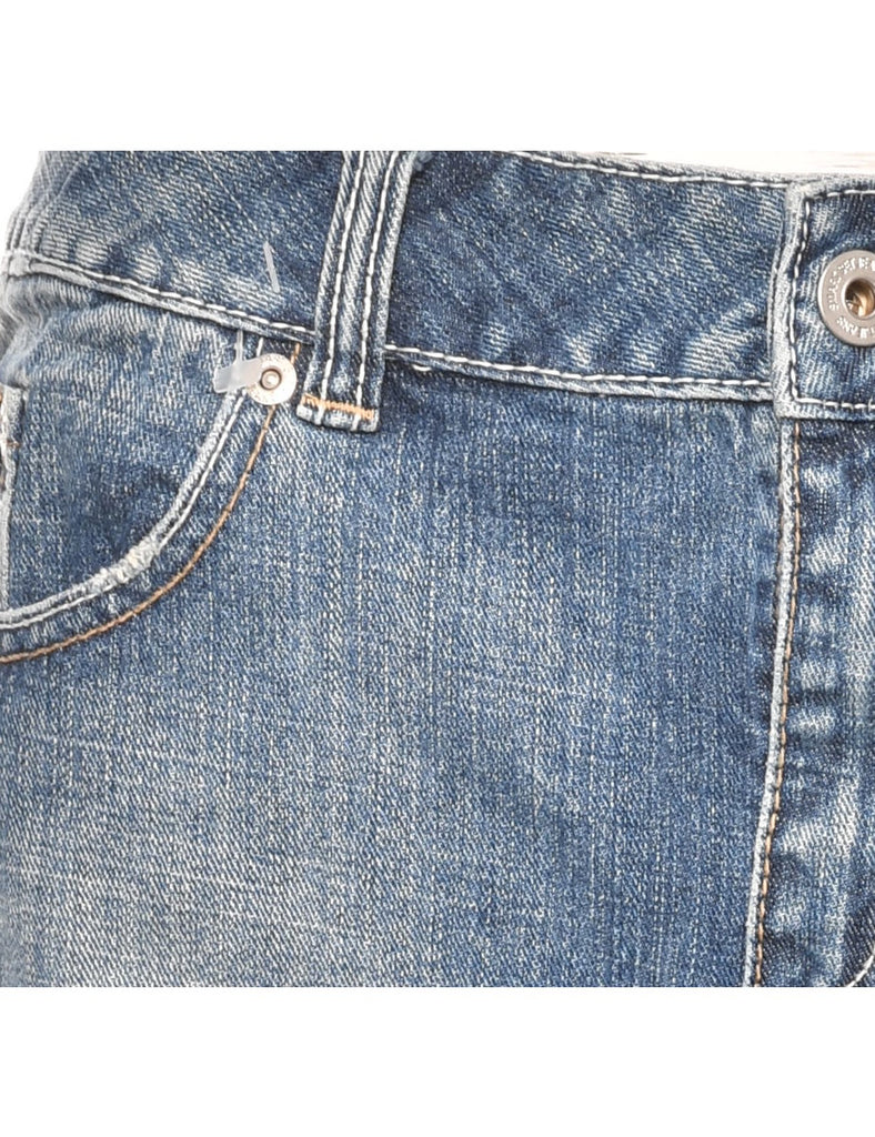 Stone Wash Denim Skirt - M