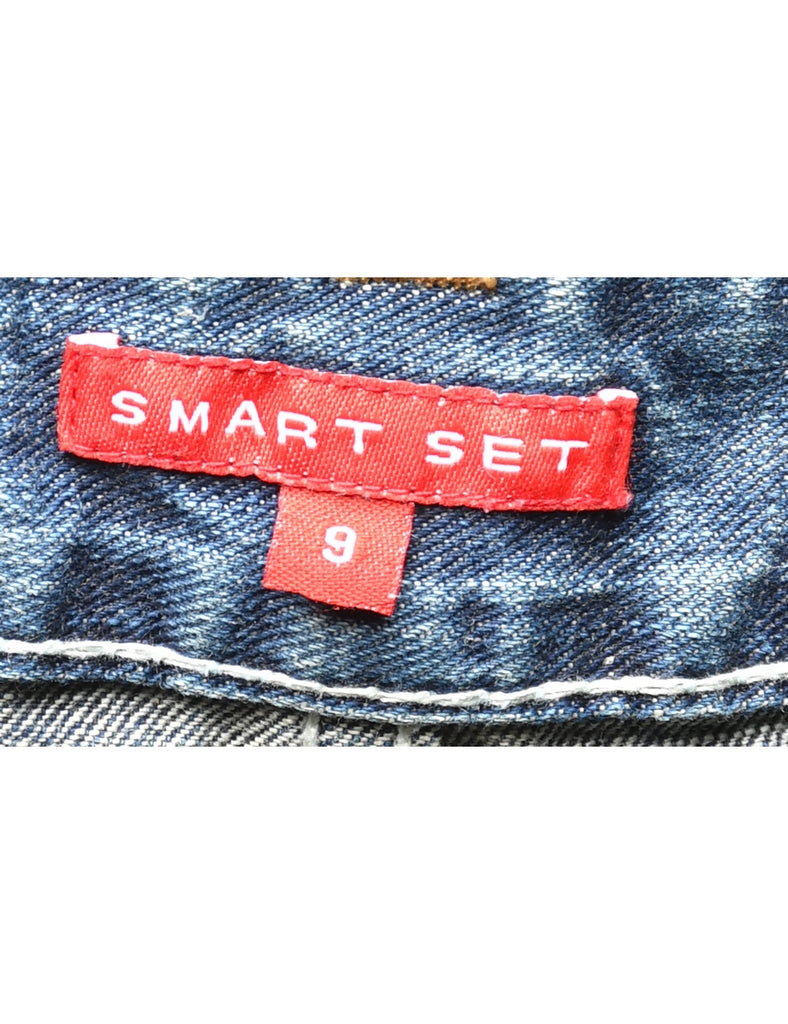 Stone Wash Denim Skirt - M