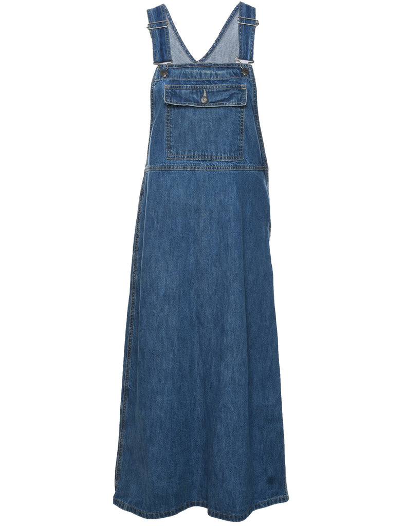 Stone Wash Dungaree Dress - S