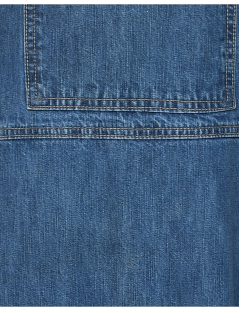 Stone Wash Dungaree Dress - S