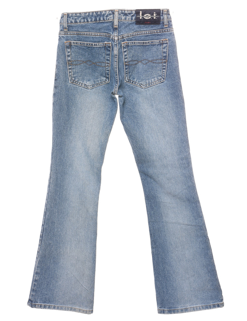 Stone Wash Lei Flared Jeans - W27 L31